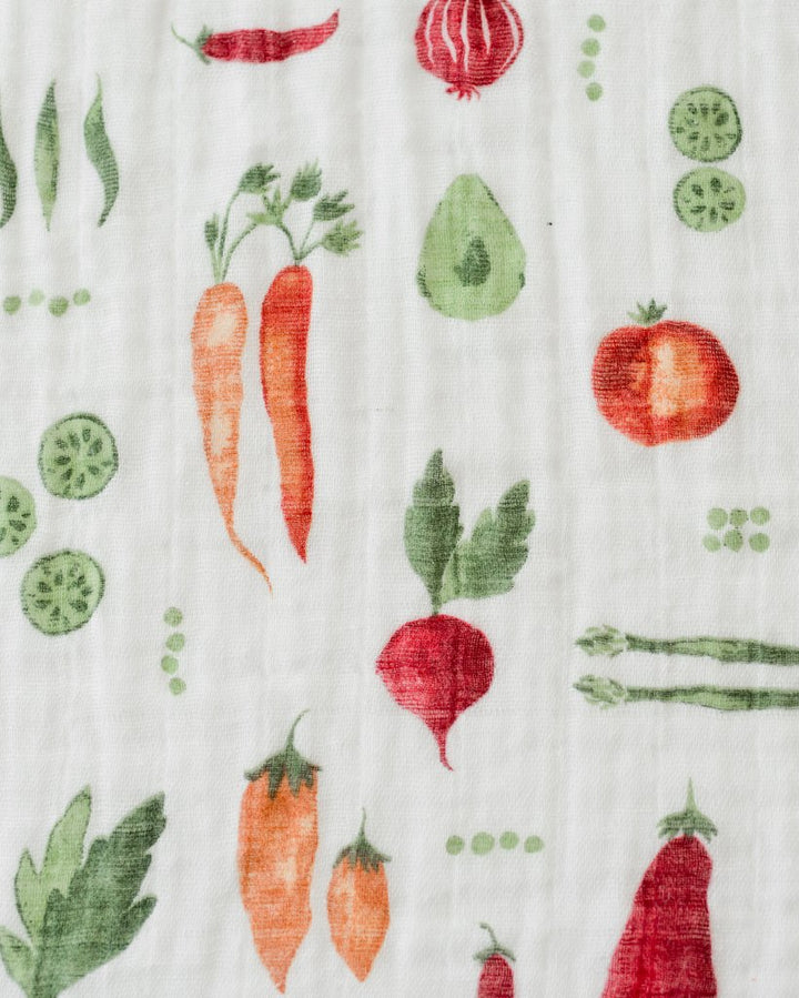 Little Unicorn Farmers Market Swaddle print