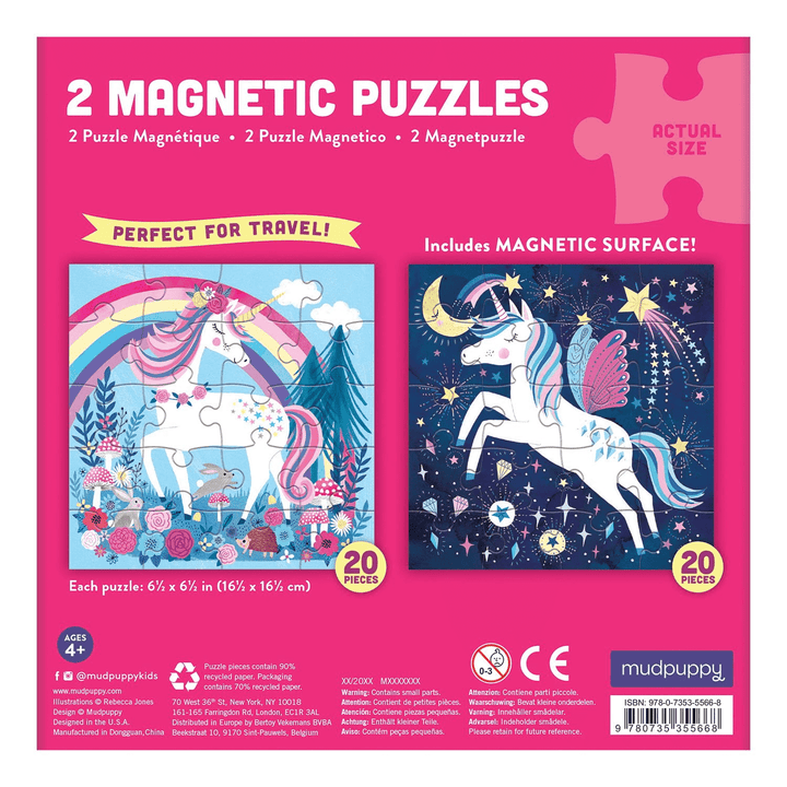 Magnetic Puzzle Magical Unicorn back