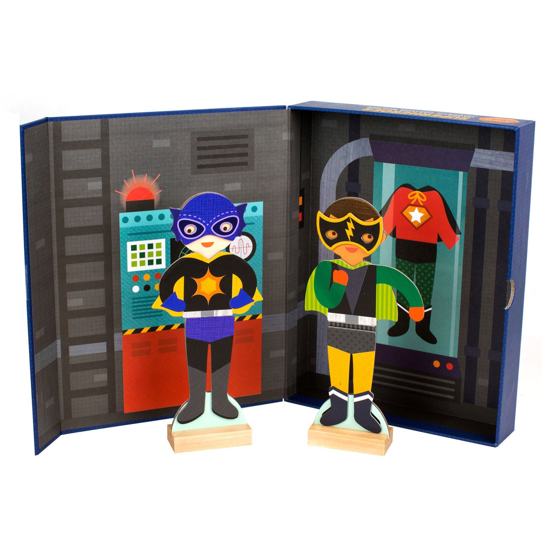 Superheroes Magnetic Dress Up Play Set open box