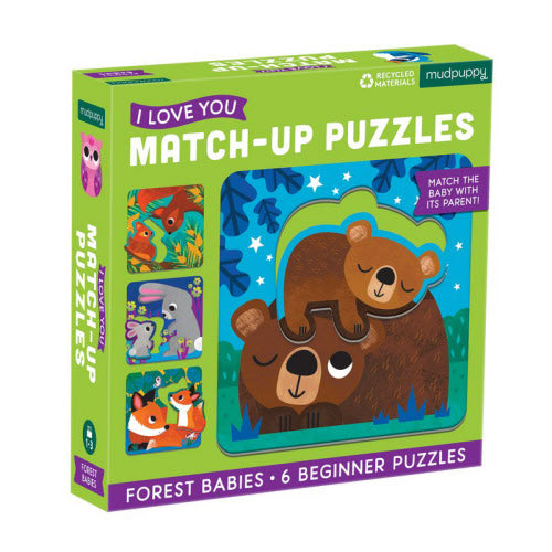I Love You Match Up Puzzle Forest Babies