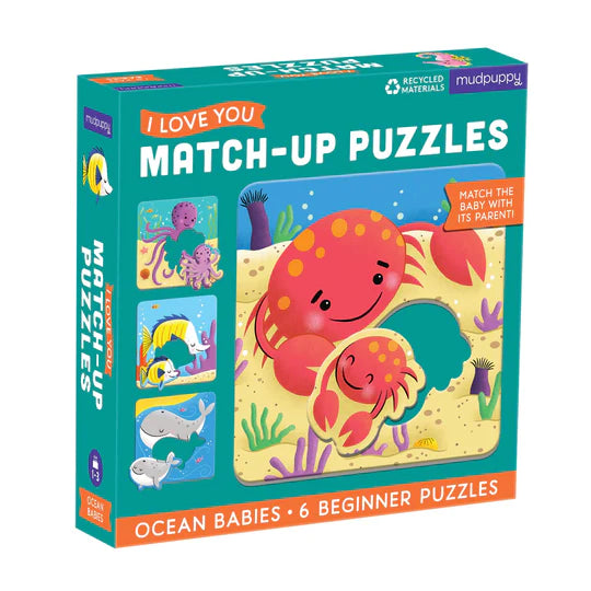 I Love You Match Up Puzzle Ocean Babies