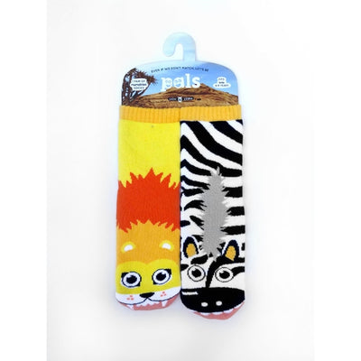 Lion and Zebra Pals Socks
