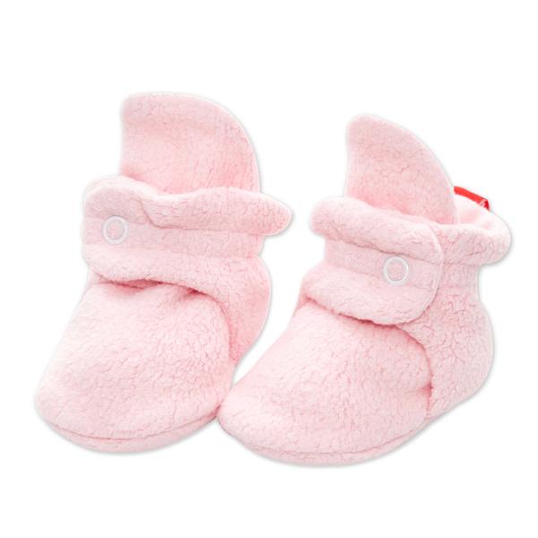 Cozie Fleece Booties in Baby Pink