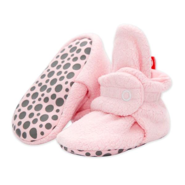 Cozie Fleece Booties in Baby Pink