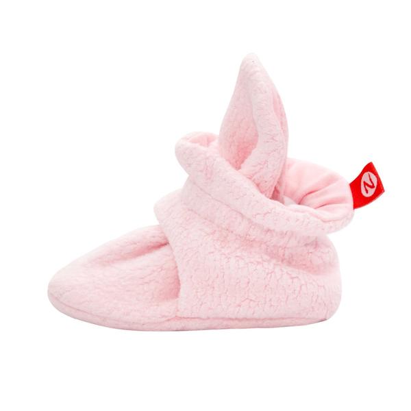 Cozie Fleece Booties in Baby Pink