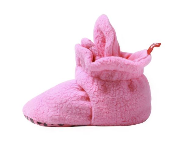 Cozie Fleece Booties in Hot Pink