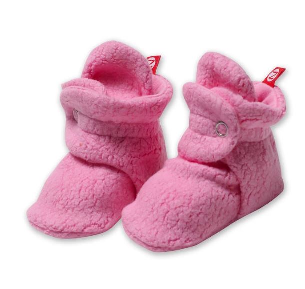 Cozie Fleece Booties in Hot Pink