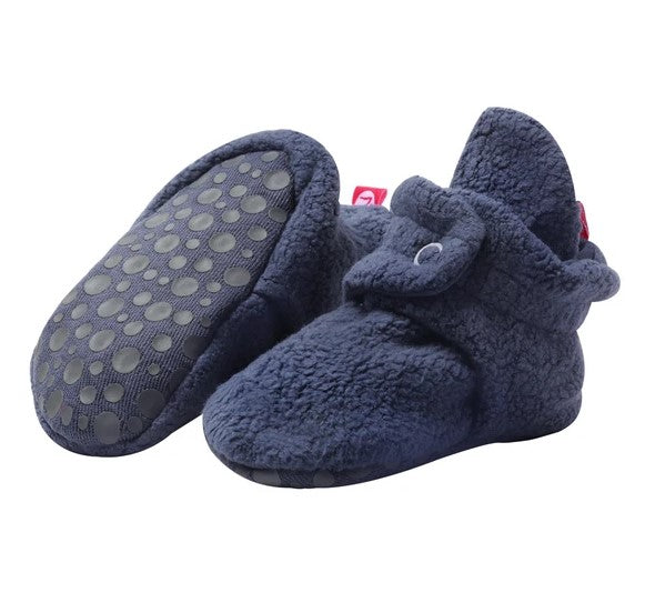 Zutano Cozie Fleece Bootie in Denim Navy side