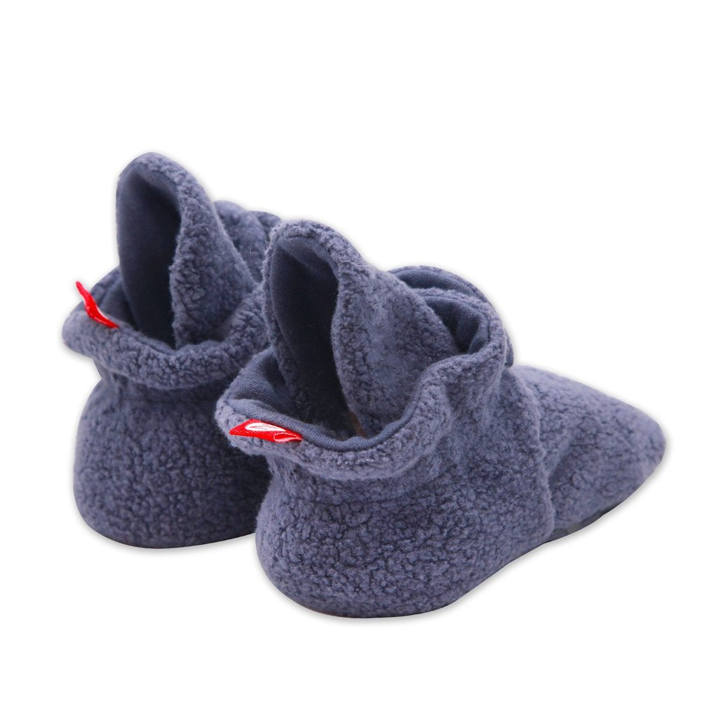 Zutano Cozie Fleece Bootie in Denim Navy back